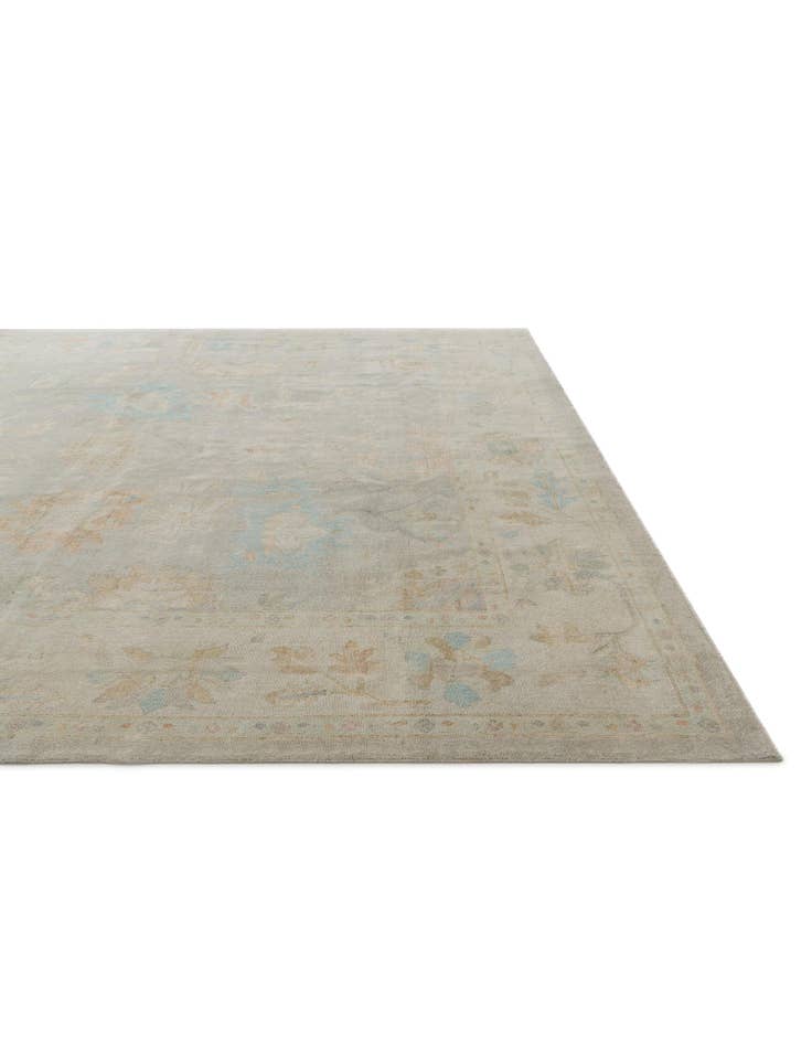 Detail image of 12' 3 x 14' 4 Hand Knotted Oushak Wool Rug