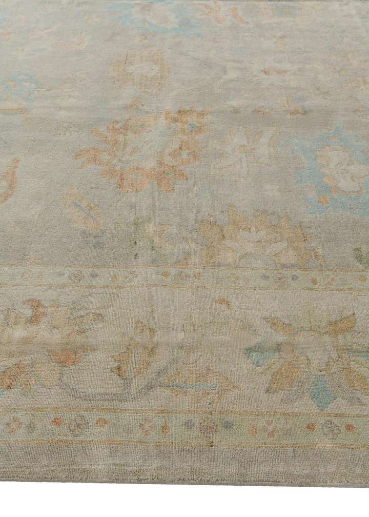 12' 3 x 14' 4 Hand Knotted Oushak Wool Rug