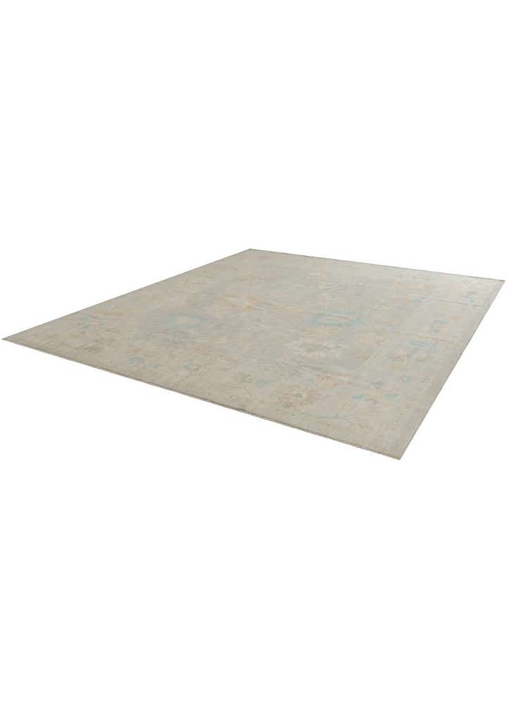 12' 3 x 14' 4 Hand Knotted Oushak Wool Rug