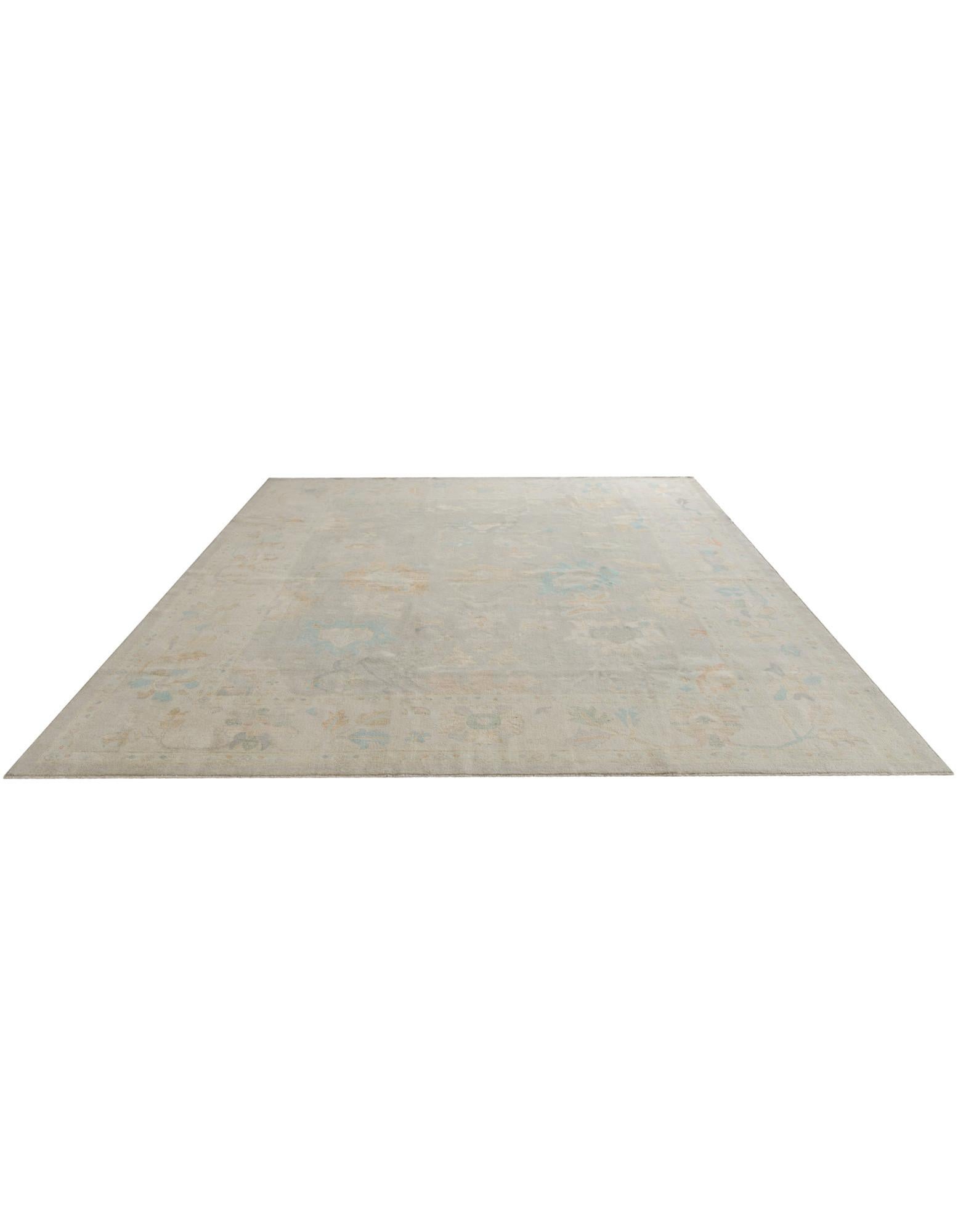 12' 3 x 14' 4 Hand Knotted Oushak Wool Rug