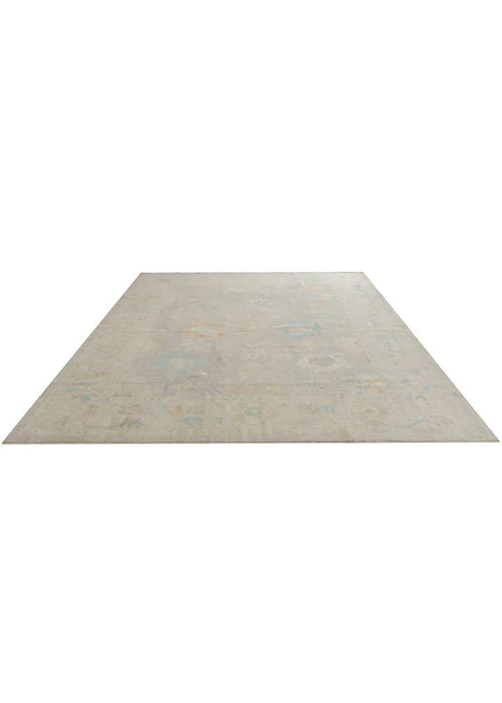 12' 3 x 14' 4 Hand Knotted Oushak Wool Rug