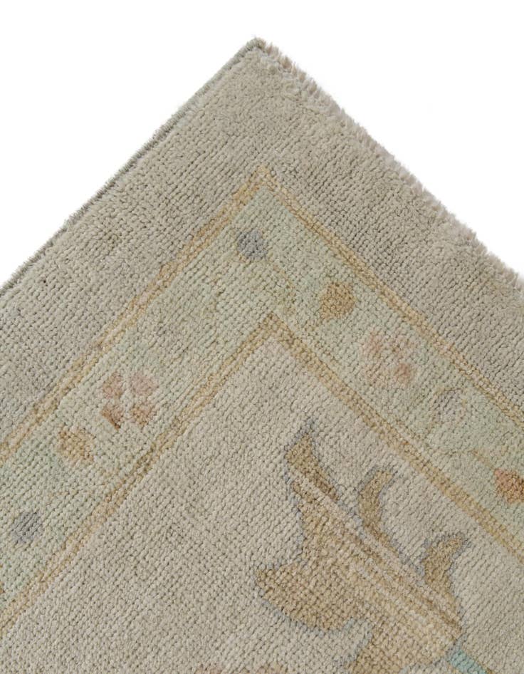 Detail image of 12' 3 x 14' 4 Hand Knotted Oushak Wool Rug
