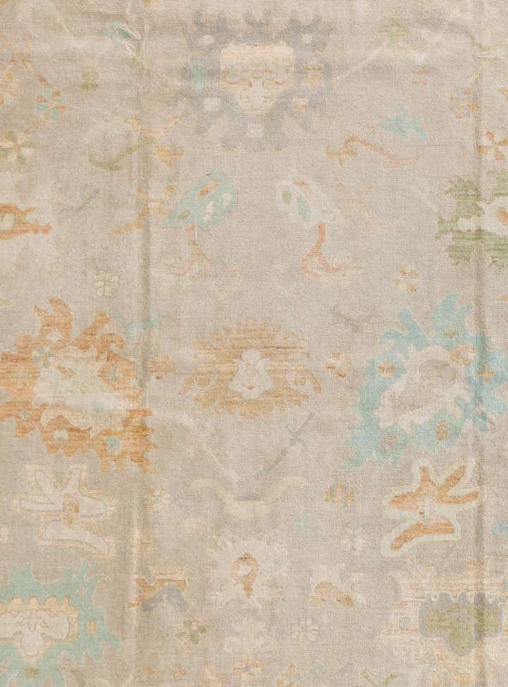 12' 3 x 14' 4 Hand Knotted Oushak Wool Rug