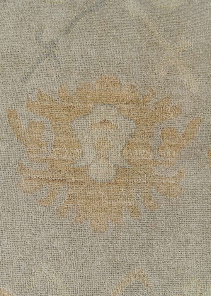 12' 3 x 14' 4 Hand Knotted Oushak Wool Rug