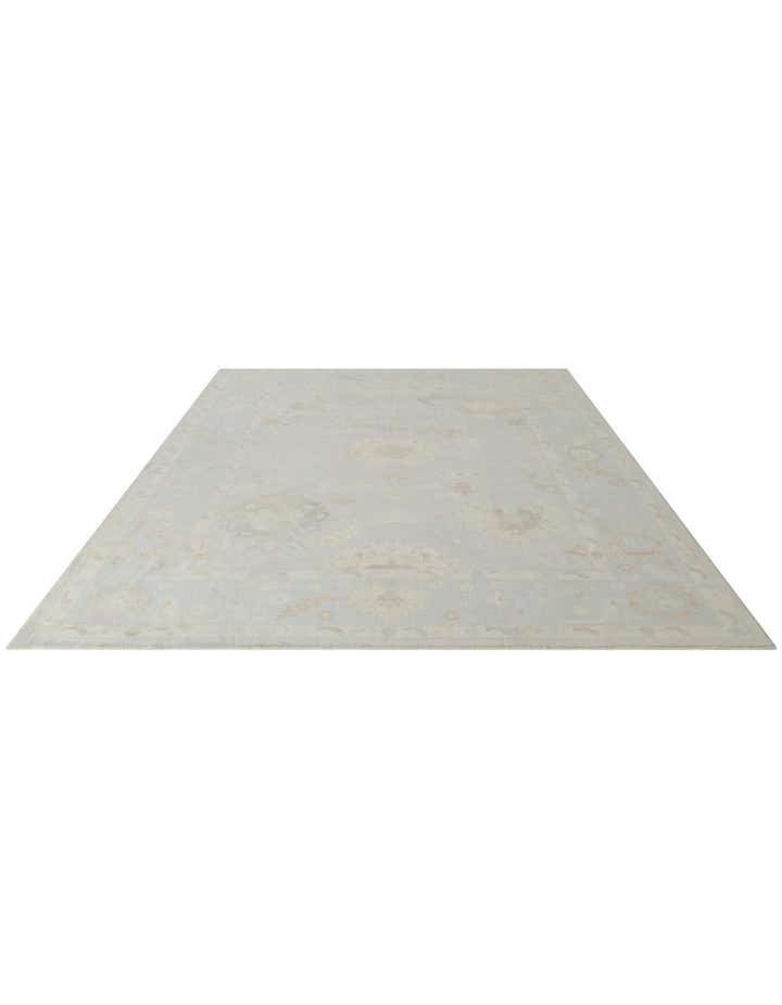 10' 5 x 13' 10 Hand Knotted Oushak Wool Rug