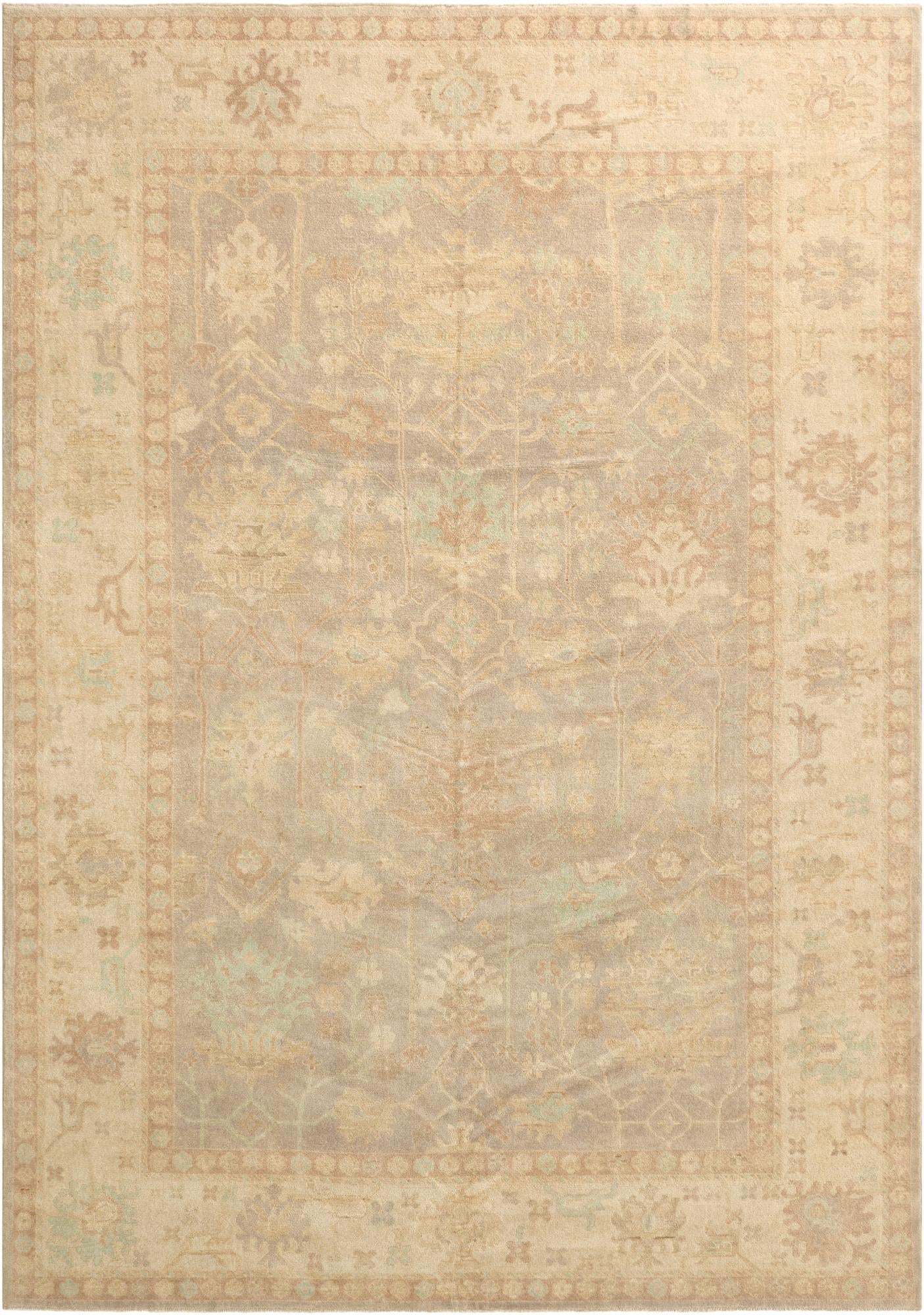 9' 10 x 13' 10 Hand Knotted Oushak Wool Rug
