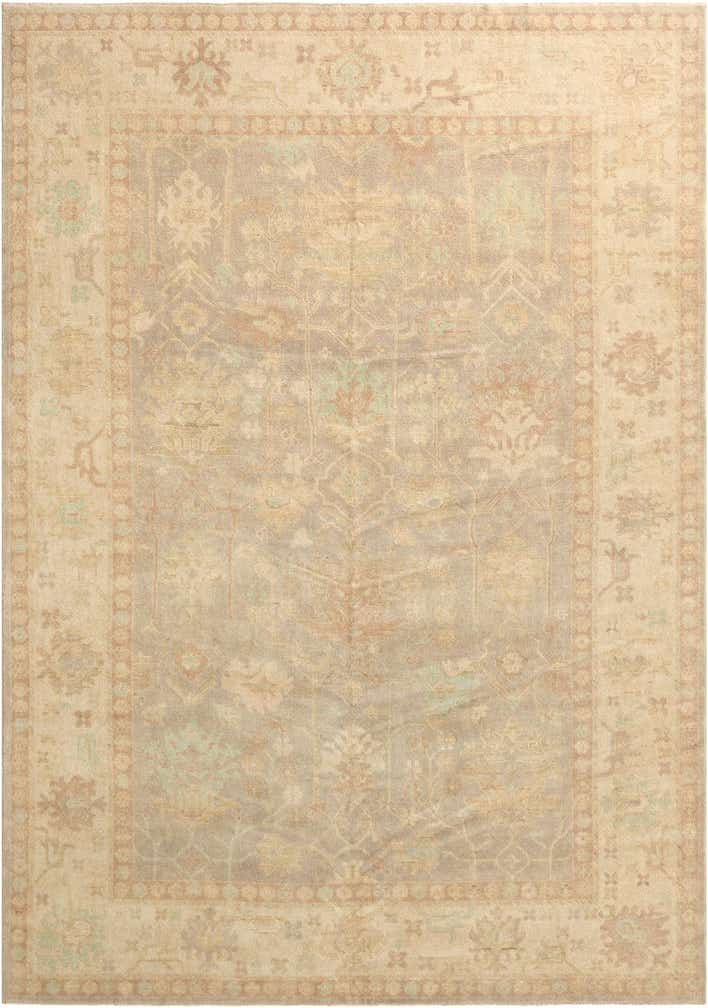 9' 10 x 13' 10 Hand Knotted Oushak Wool Rug