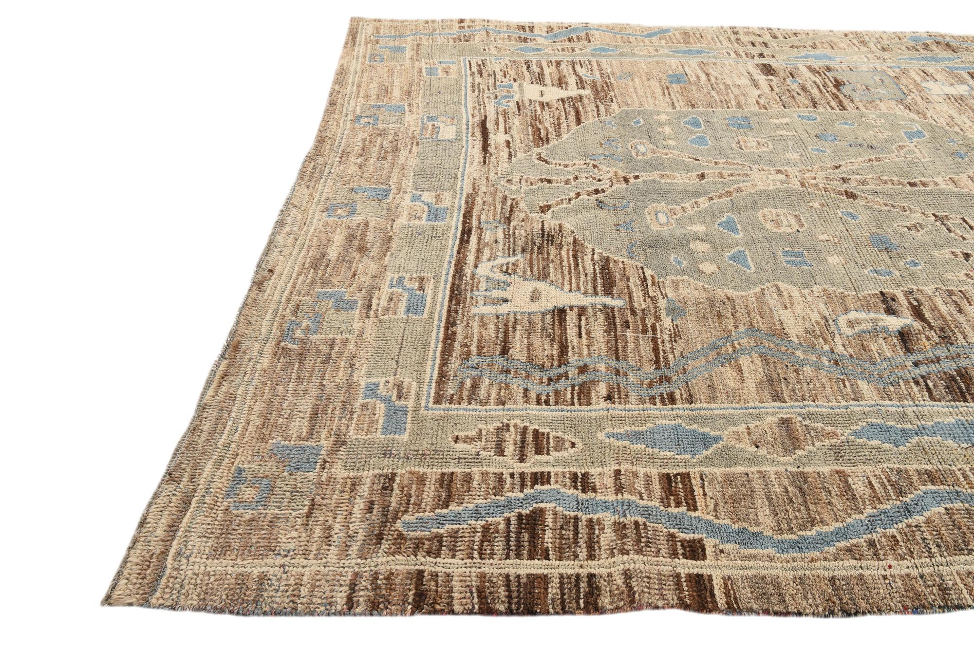 9' 2 x 10' 7 Hand Knotted Oushak Wool Rug
