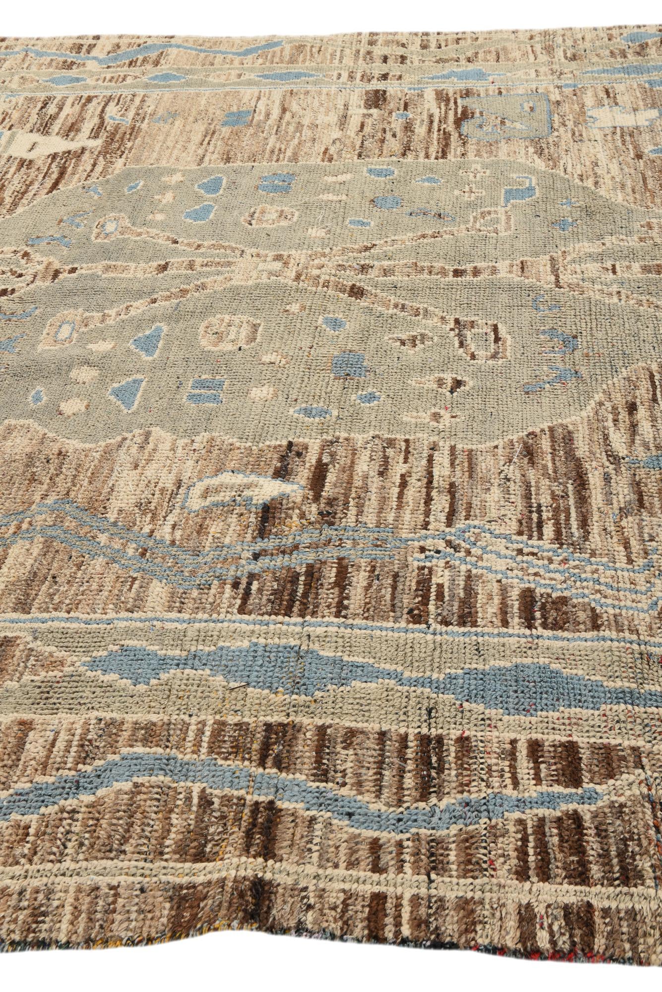 9' 2 x 10' 7 Hand Knotted Oushak Wool Rug