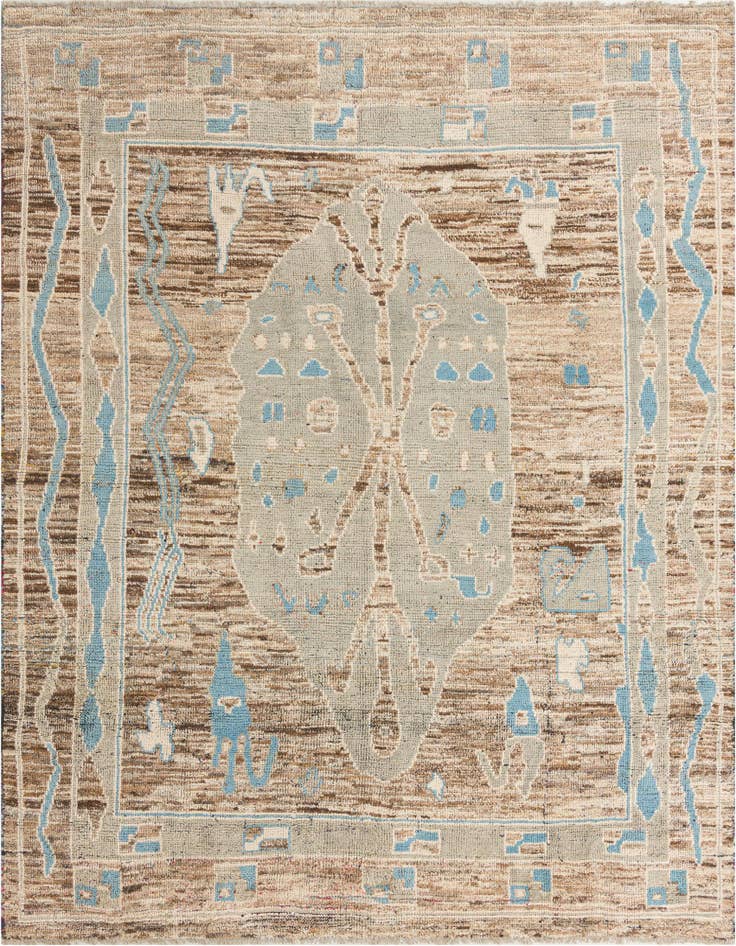 Detail image of 9' 2 x 10' 7 Hand Knotted Oushak Wool Rug