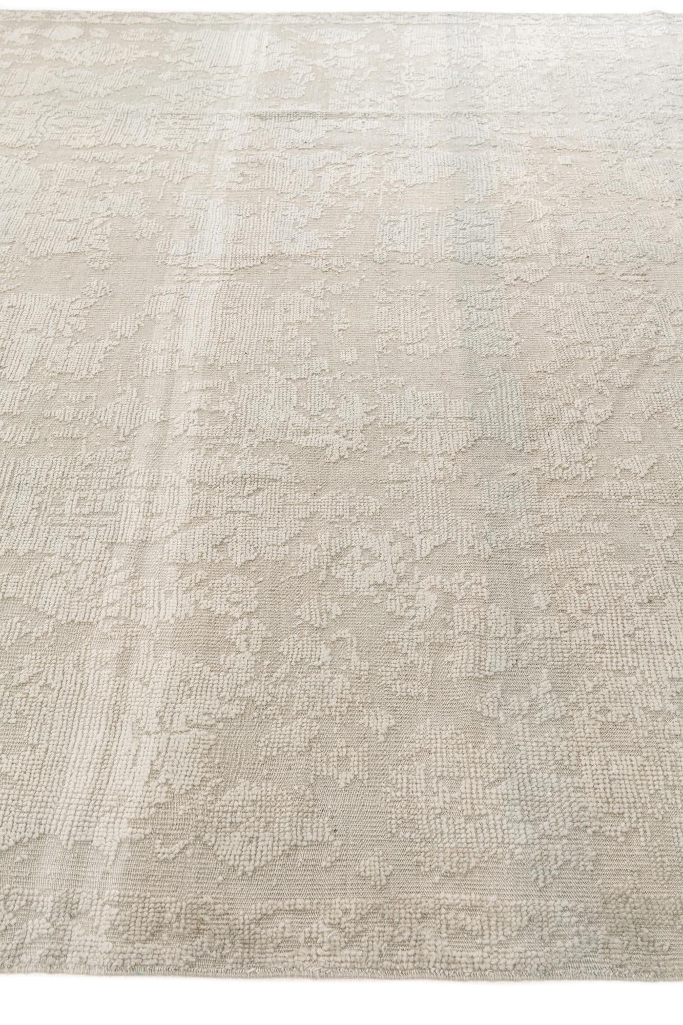 8' 10 x 12' 6 Hand Knotted Oushak Wool Rug