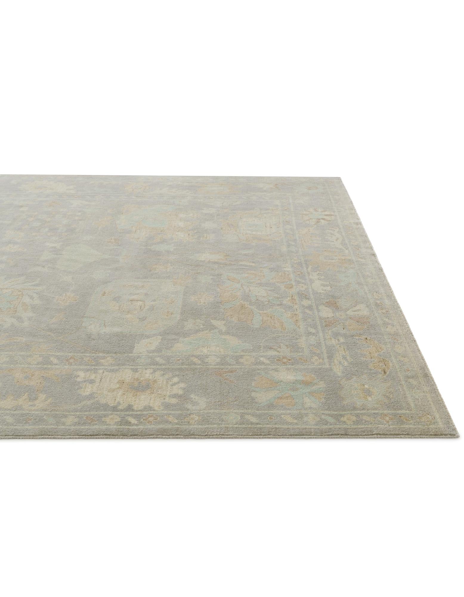 8' x 9' 11 Hand Knotted Oushak Wool Rug