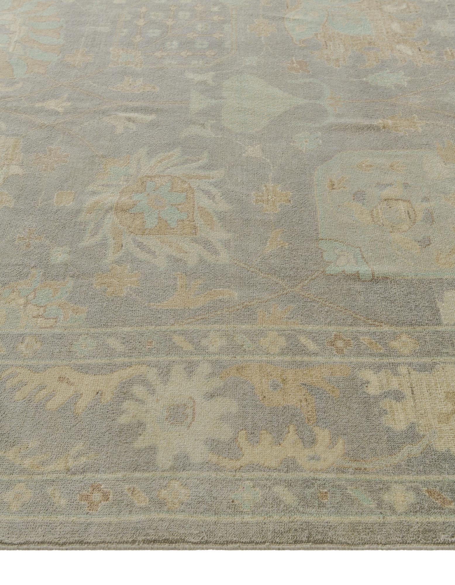8' x 9' 11 Hand Knotted Oushak Wool Rug