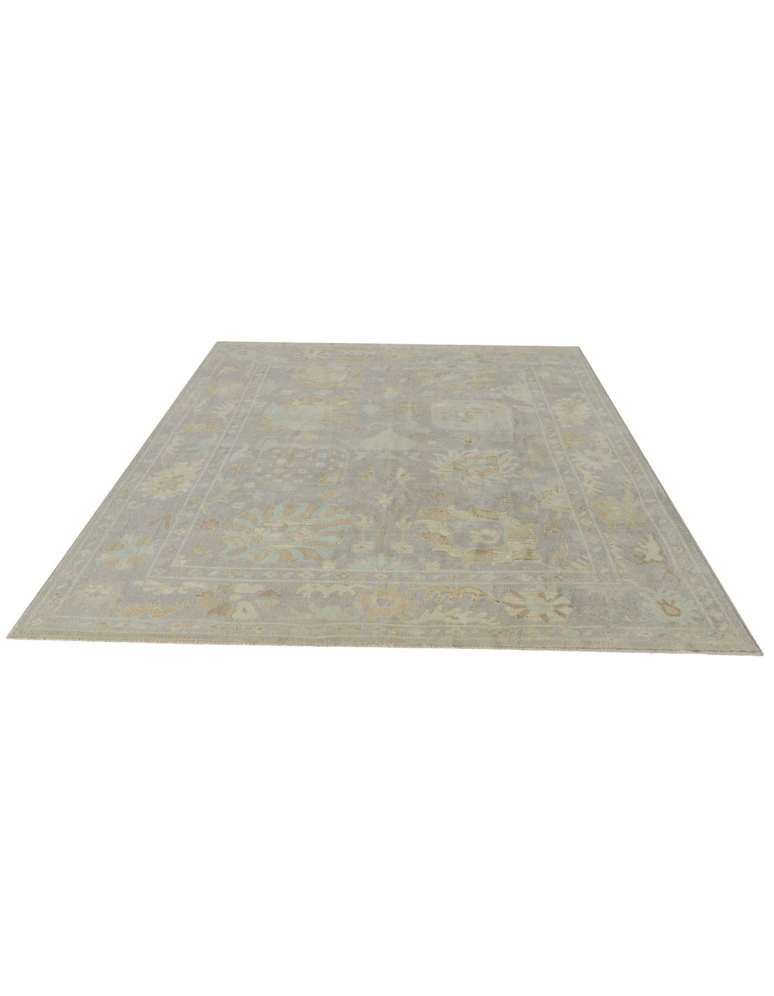 8' x 9' 11 Hand Knotted Oushak Wool Rug