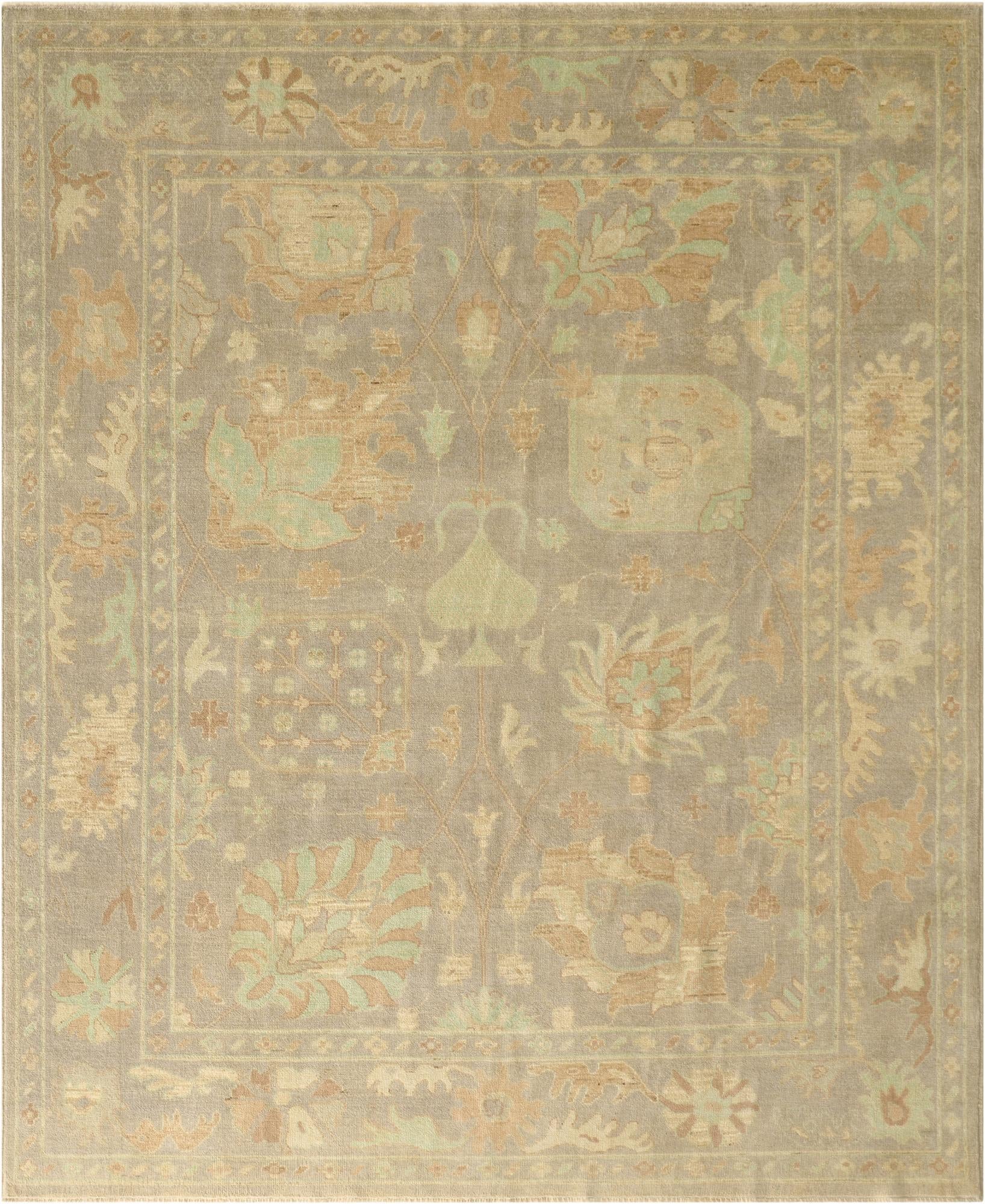 8' x 9' 11  Hand Knotted Oushak Wool Rug