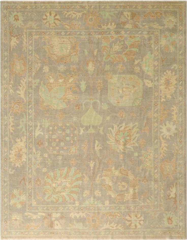 Detail image of 8' x 9' 11 Hand Knotted Oushak Wool Rug