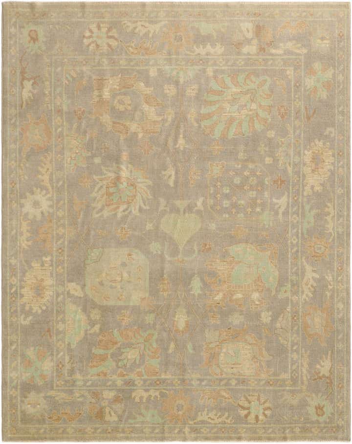 8' x 9' 11 Hand Knotted Oushak Wool Rug