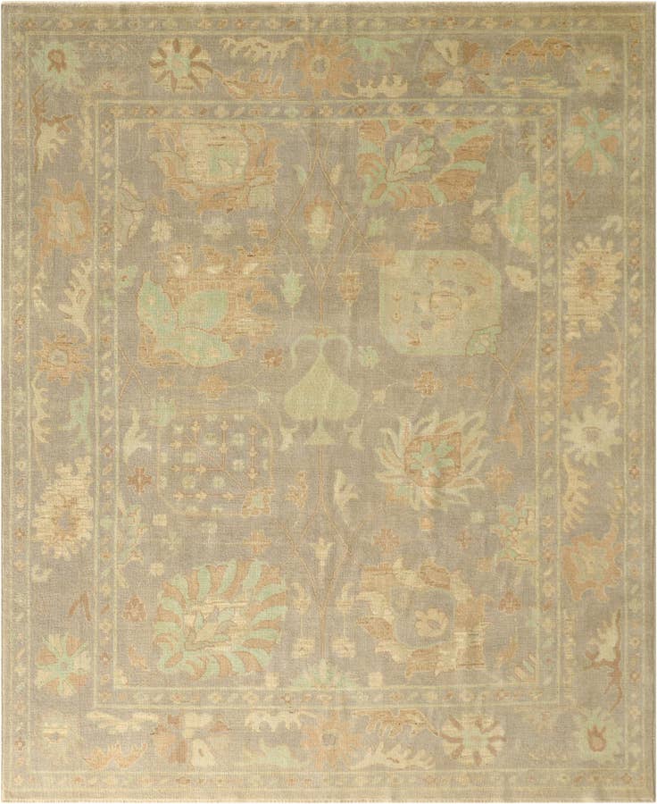Detail image of 8' x 9' 11 Hand Knotted Oushak Wool Rug