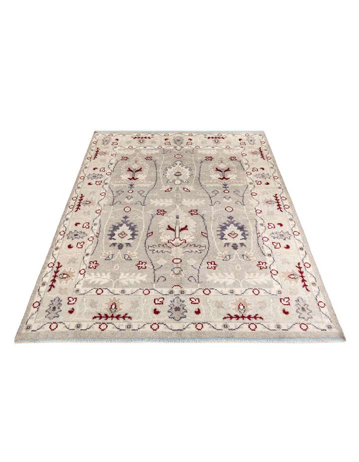 7' 10 x 10' 3 Hand Knotted Oushak Wool Rug