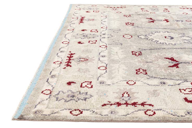 Detail image of 7' 10 x 10' 3 Hand Knotted Oushak Wool Rug