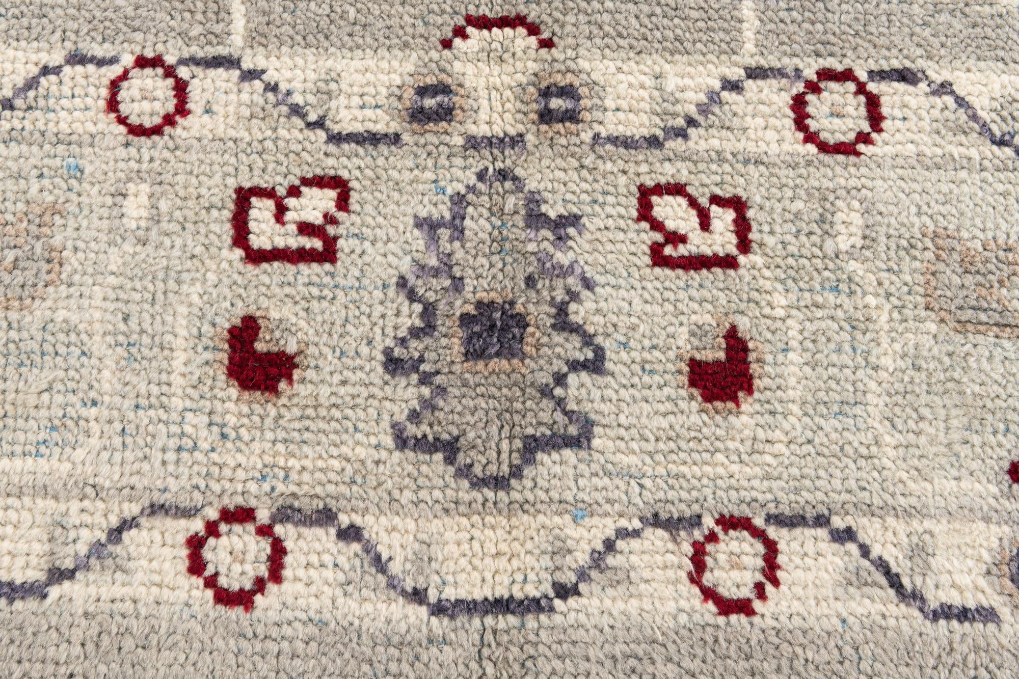7' 10 x 10' 3 Hand Knotted Oushak Wool Rug