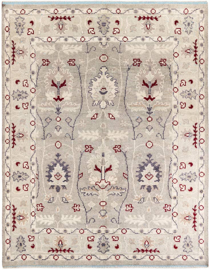 Detail image of 7' 10 x 10' 3 Hand Knotted Oushak Wool Rug