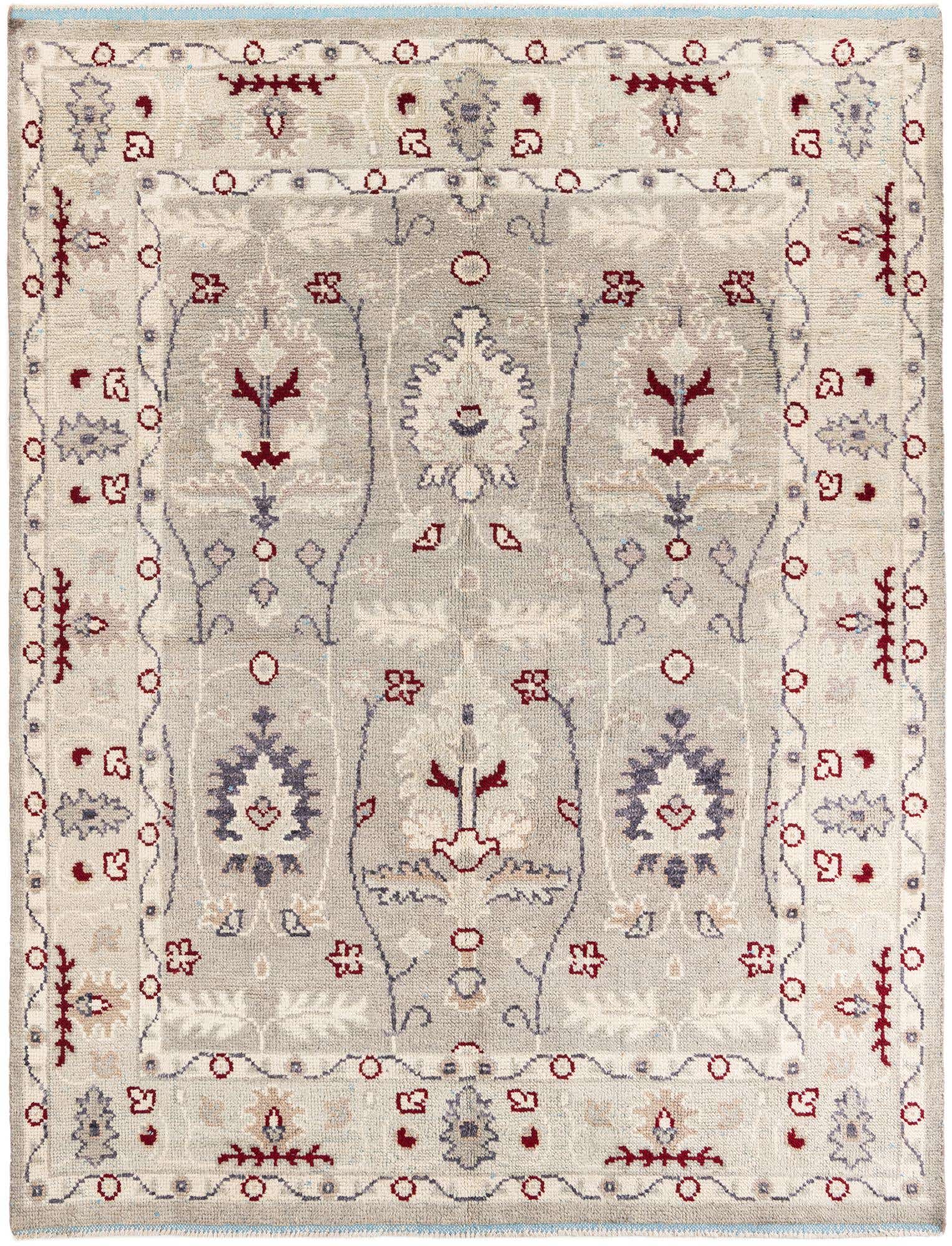 7' 10 x 10' 3 Hand Knotted Oushak Wool Rug