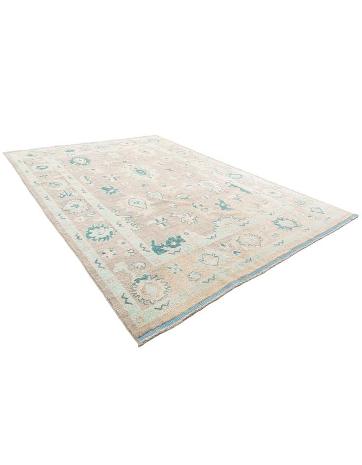 Detail image of 8' 6 x 12' 4 Hand Knotted Oushak Wool Rug