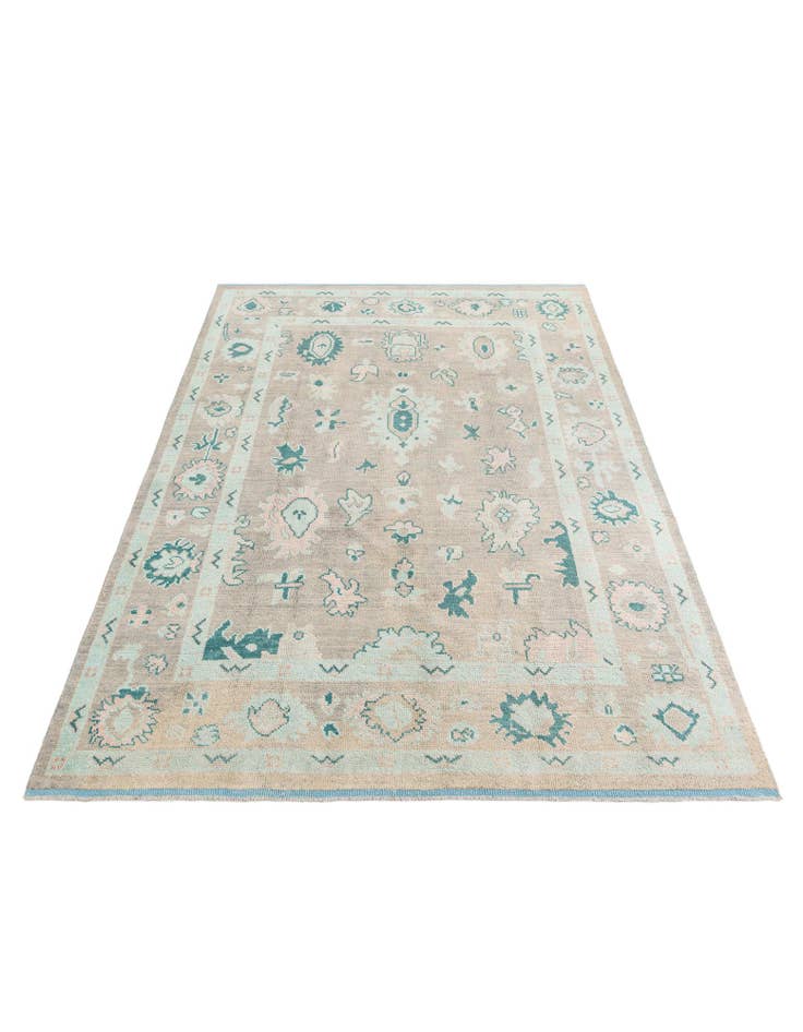 Detail image of 8' 6 x 12' 4 Hand Knotted Oushak Wool Rug