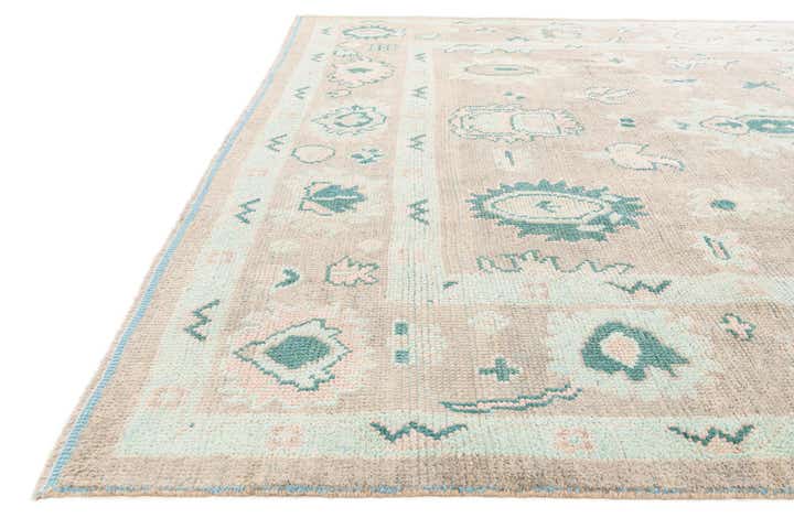 8' 6 x 12' 4 Hand Knotted Oushak Wool Rug