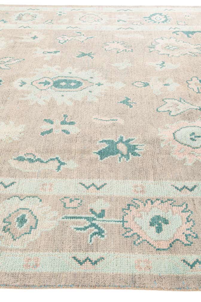 8' 6 x 12' 4 Hand Knotted Oushak Wool Rug