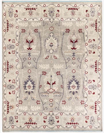 7' 10 x 10' 3 Hand Knotted Oushak Wool Rug