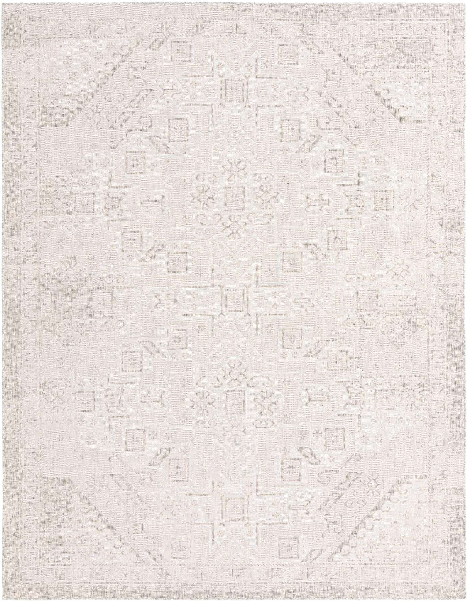 9' x 12' Easy-Clean Aztec Indoor / Outdoor Rug