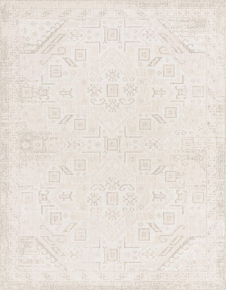 Detail image of 7' 10 x 11' Easy-Clean Aztec Indoor / Outdoor Rug