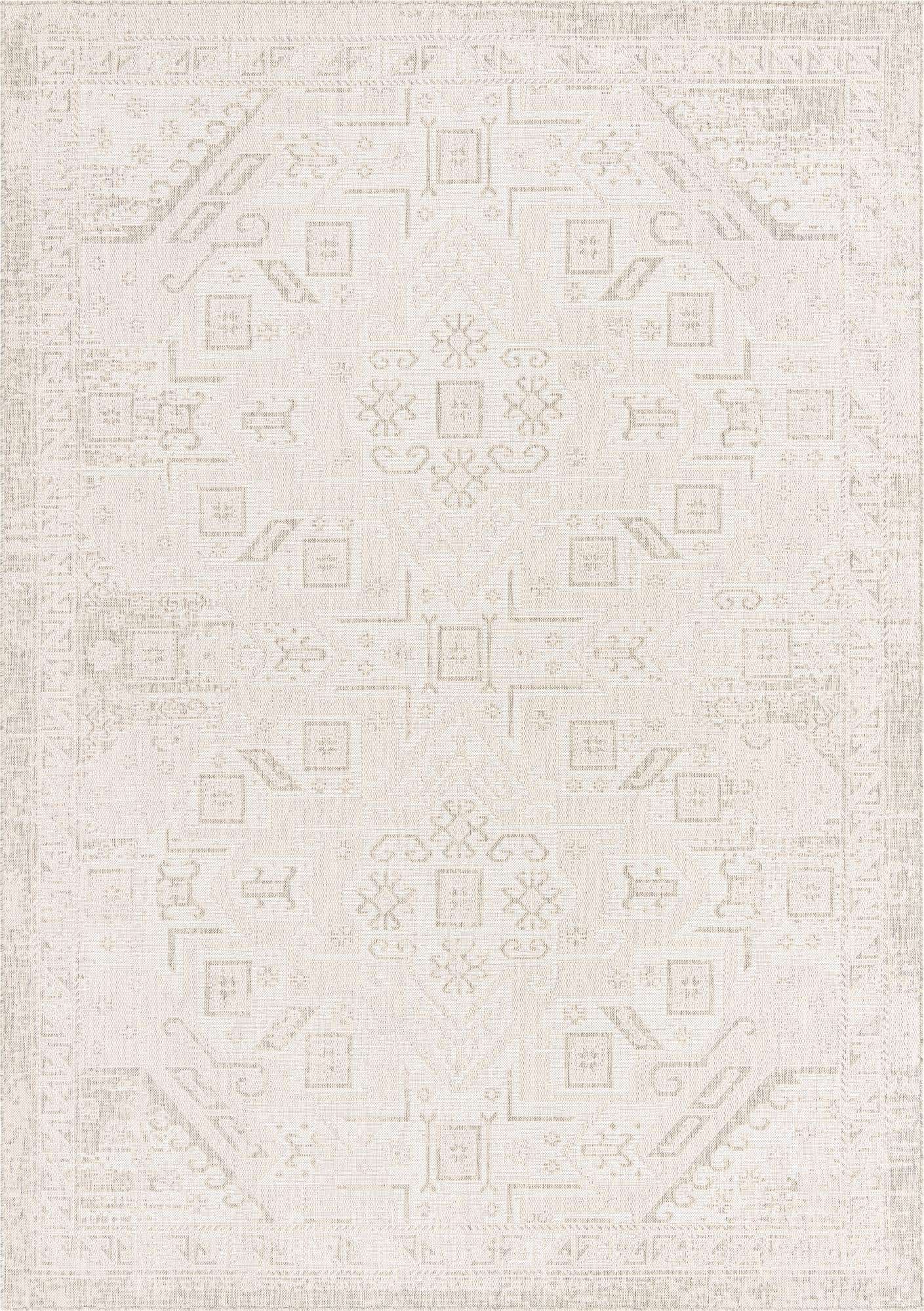 7' 10 x 11' Easy-Clean Aztec Indoor / Outdoor Rug