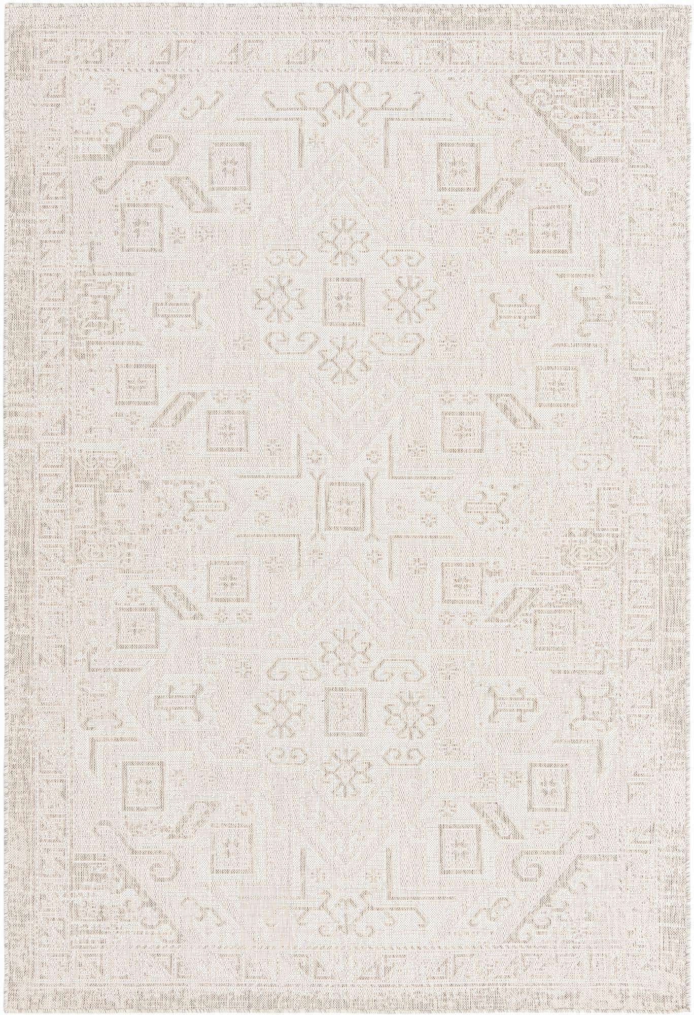 6' x 9' Easy-Clean Aztec Indoor / Outdoor Rug