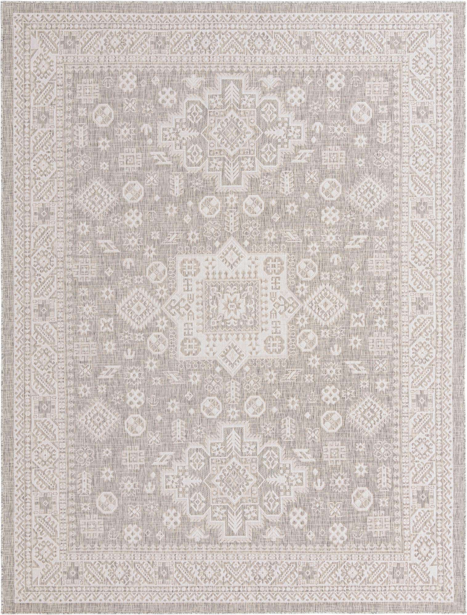 9' x 12' Easy-Clean Aztec Indoor / Outdoor Rug
