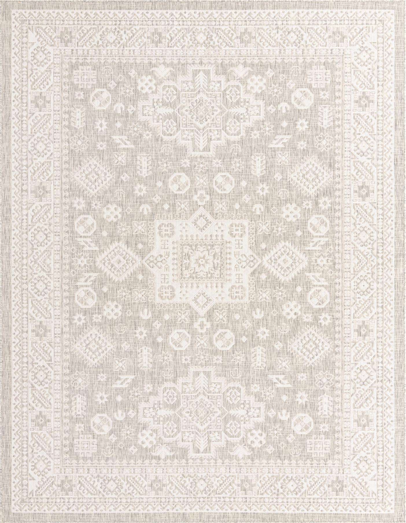 7' 10 x 11' Easy-Clean Aztec Indoor / Outdoor Rug