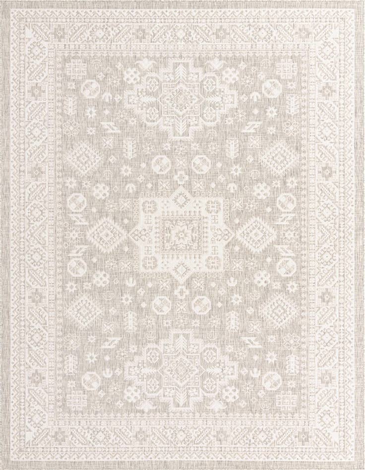 Detail image of 7' 10 x 11' Easy-Clean Aztec Indoor / Outdoor Rug