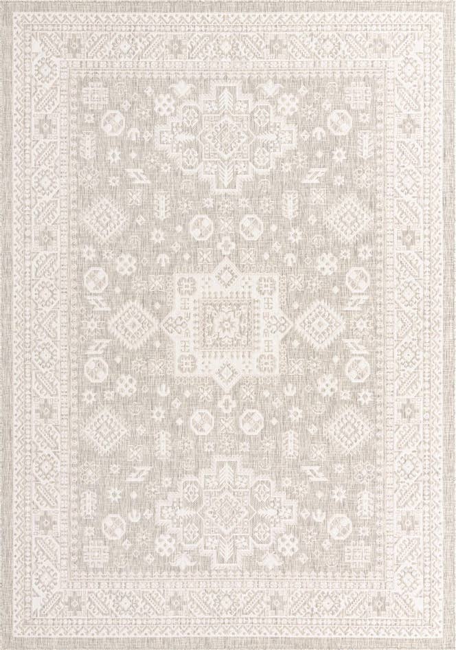 Detail image of 7' 10 x 11' Easy-Clean Aztec Indoor / Outdoor Rug