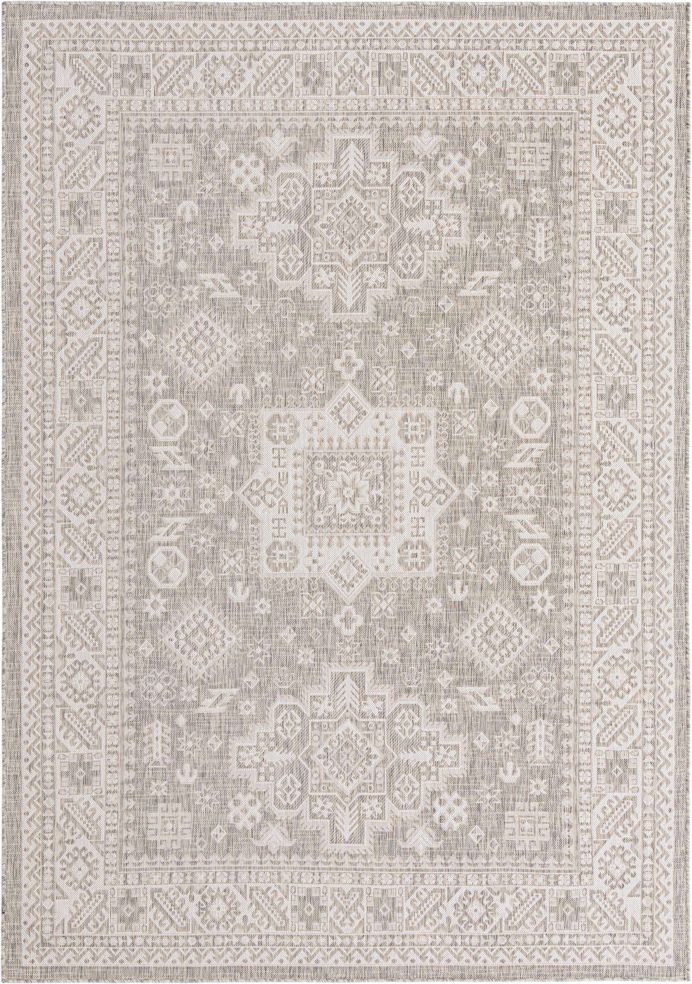 7' x 10' Easy-Clean Aztec Indoor / Outdoor Rug