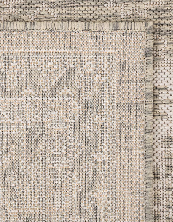 Detail image of Custom Light Gray Easy-Clean Aztec Indoor / Outdoor Rug