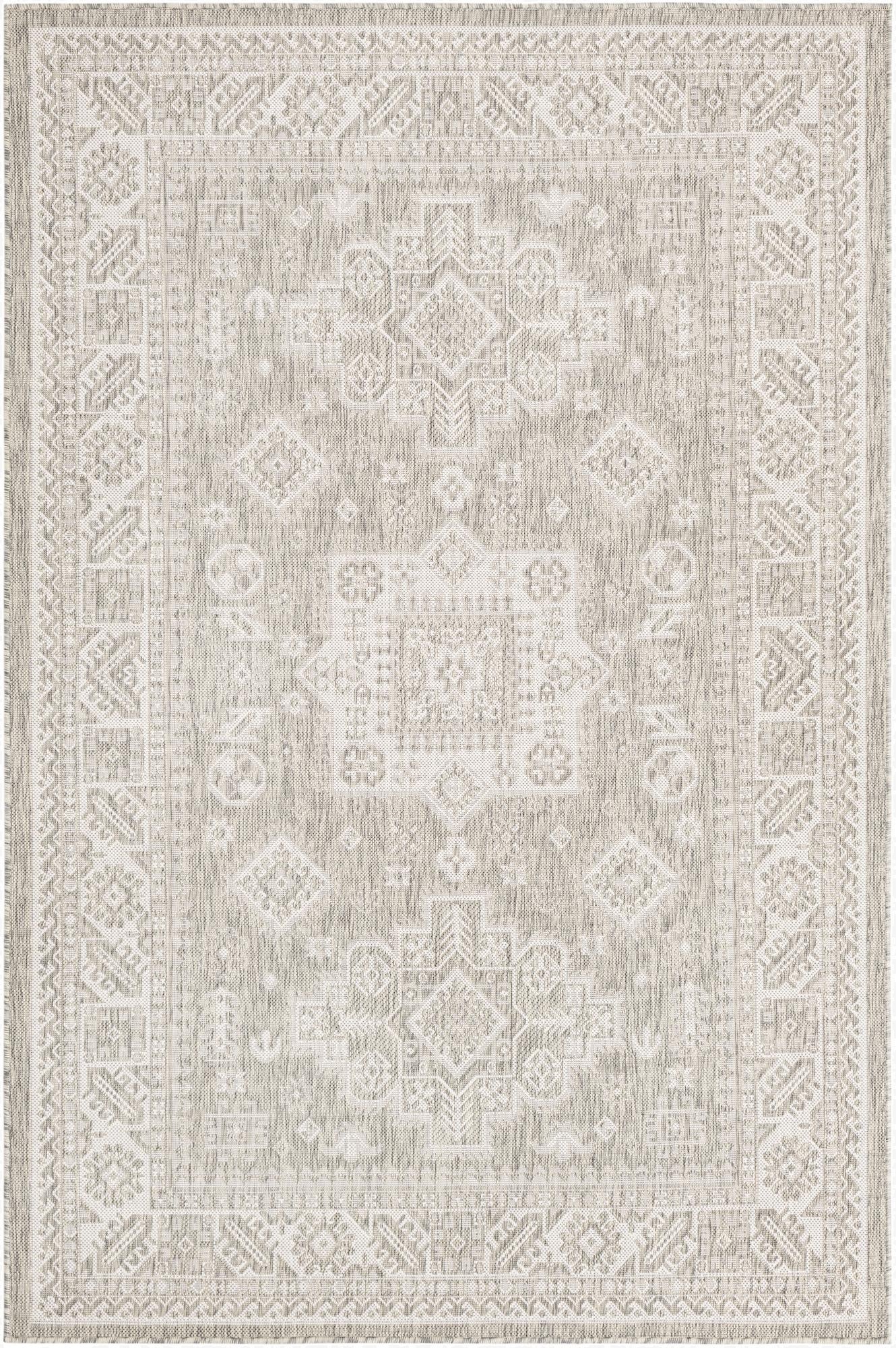 Primary image 5' 3 x 8'  Washable Aztec Indoor / Outdoor Rug