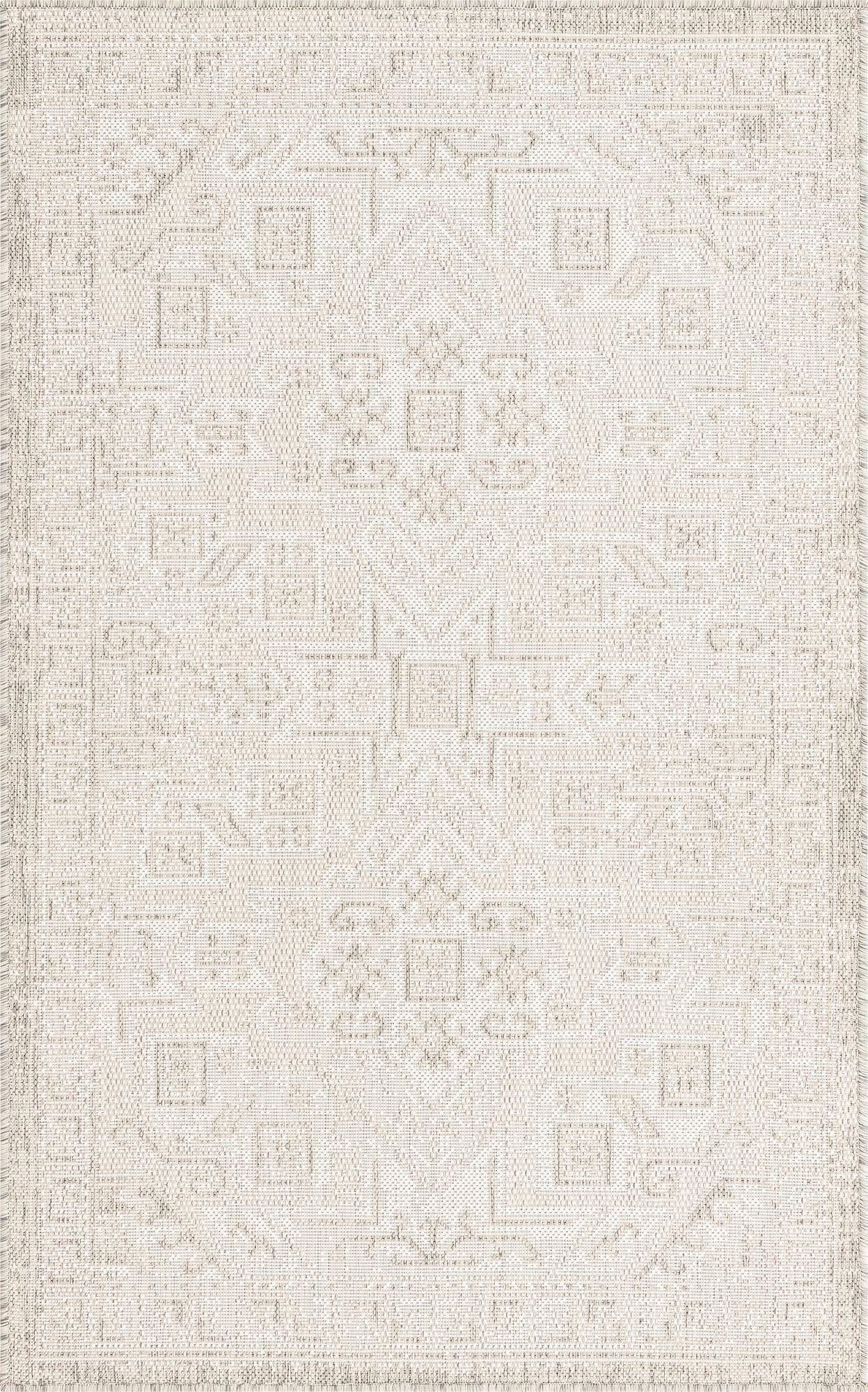 3' x 5' 3  Washable Aztec Indoor / Outdoor Rug