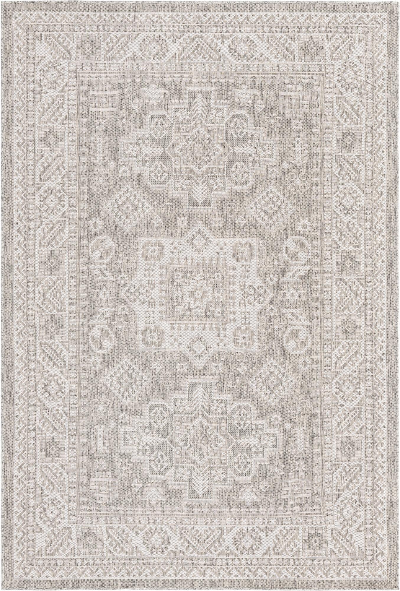 Primary image 6' x 9'  Washable Aztec Indoor / Outdoor Rug