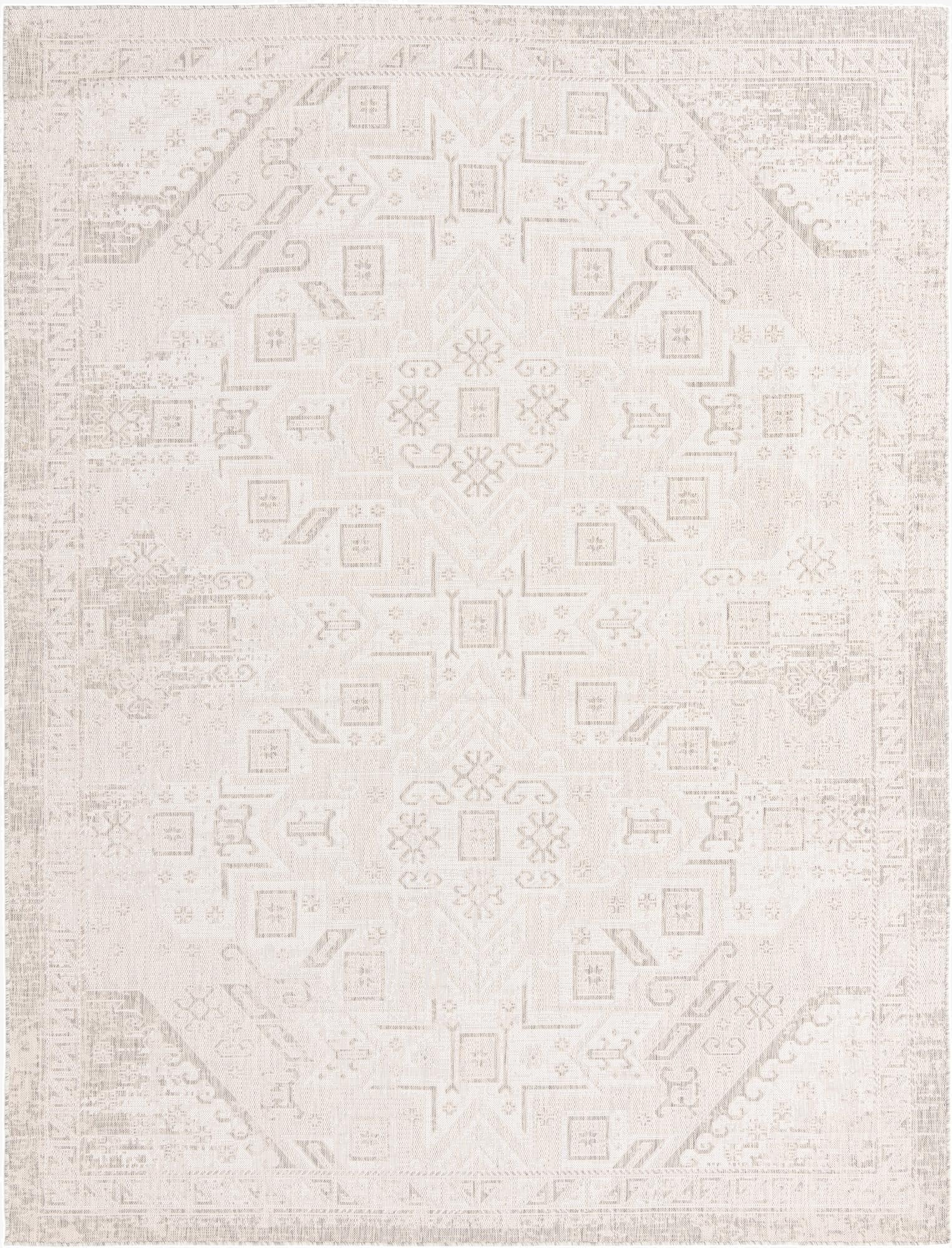 Primary image 9' x 12'  Washable Aztec Indoor / Outdoor Rug