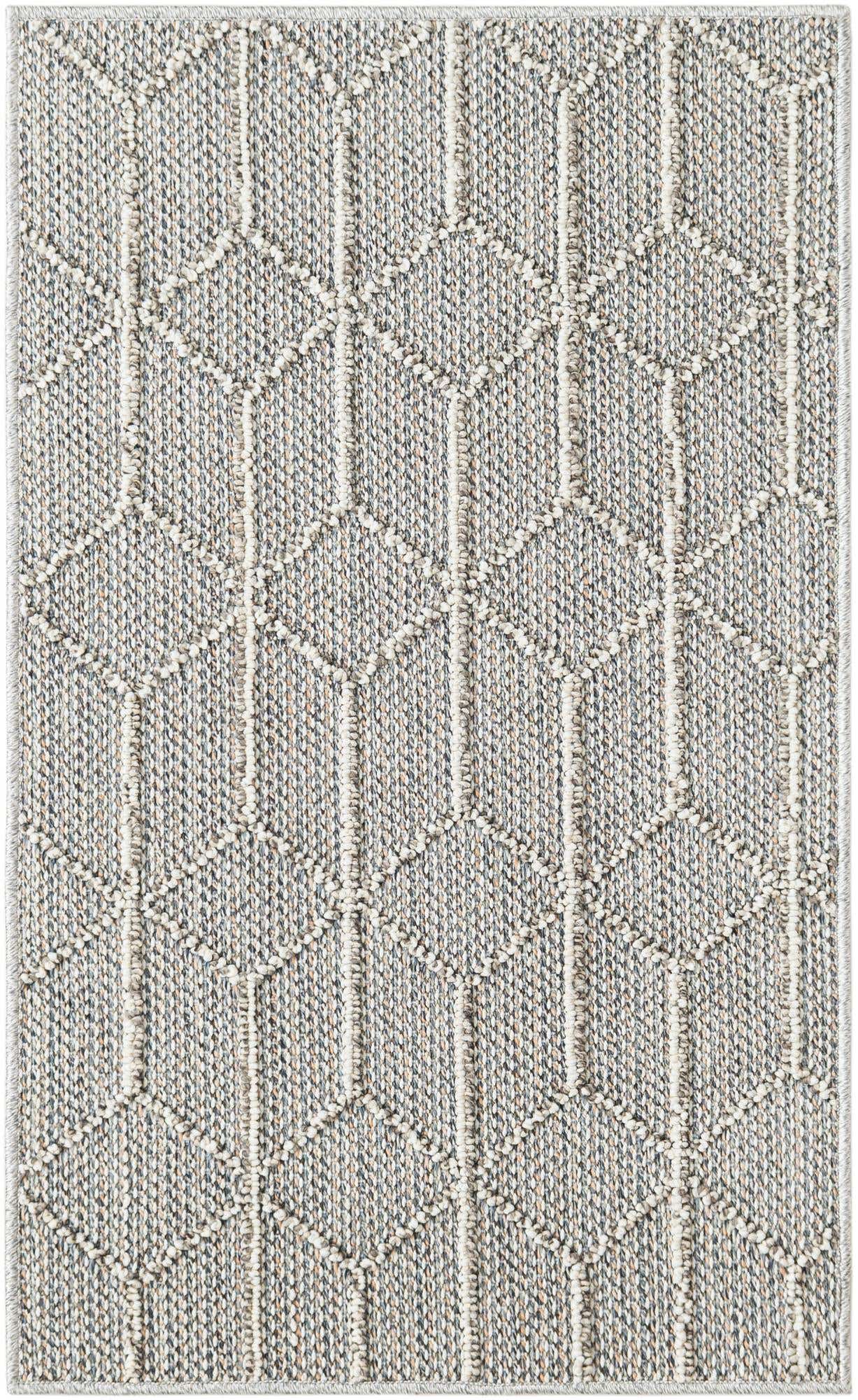 2' x 3' 1 Easy-Clean Lattice Indoor / Outdoor Rug