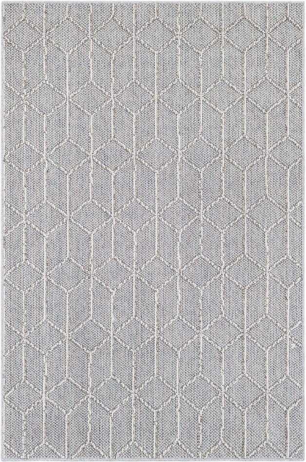Detail image of 4' 1 x 6' 1 Easy-Clean Lattice Indoor / Outdoor Rug