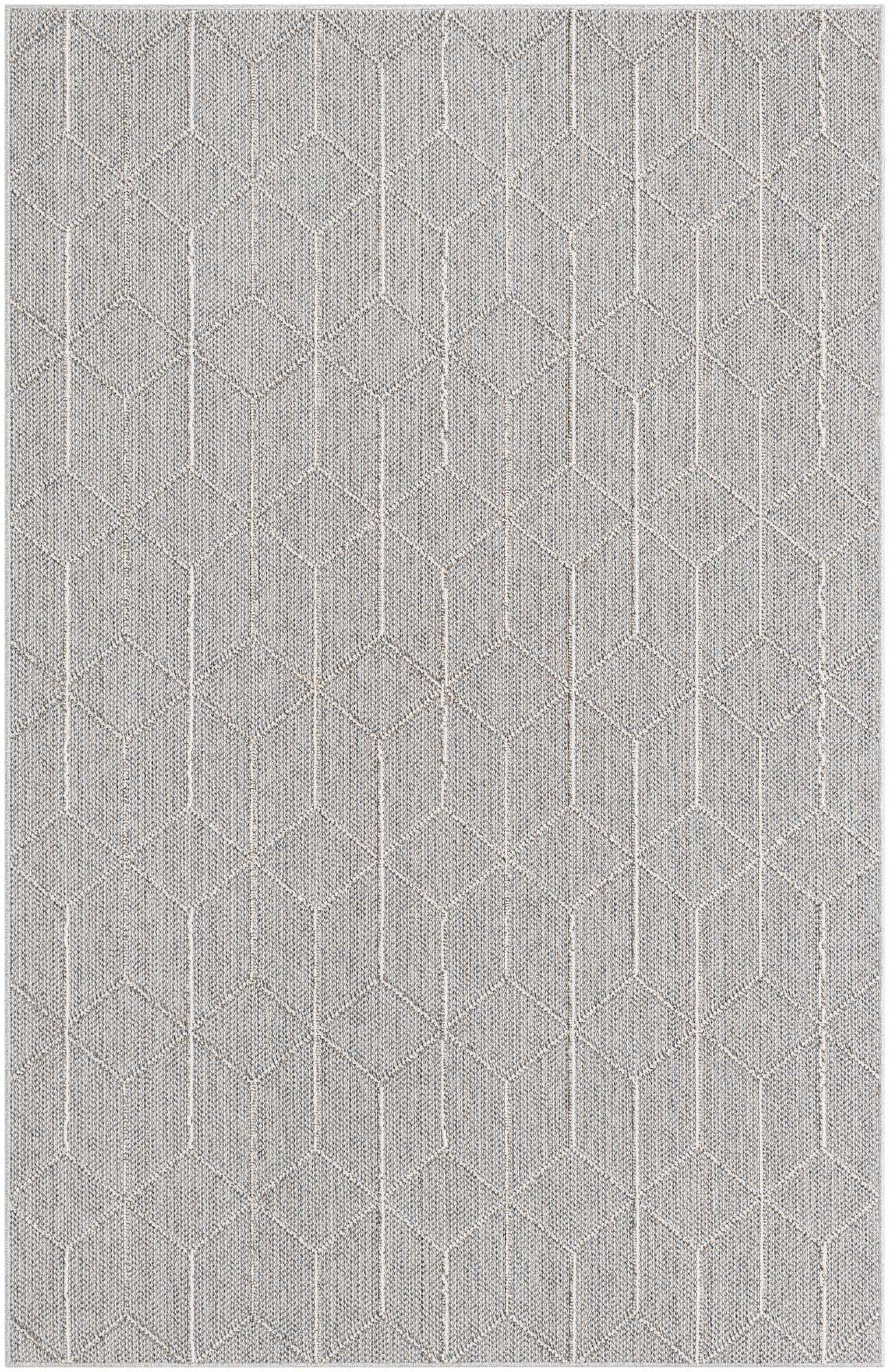5' 3 x 8' Easy-Clean Lattice Indoor / Outdoor Rug