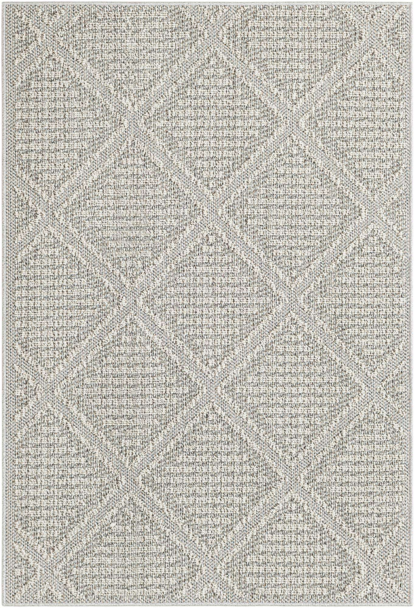 4' 1 x 6' 1 Easy-Clean Lattice Indoor / Outdoor Rug